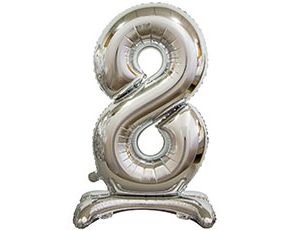 30" Цифра на подставке "8" серебро/ Китай 1207-3654