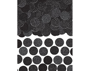 Конфетти "Круги черные блеск" 64 гр.