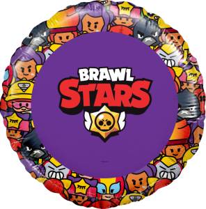 18" Круг, Brawl Stars, Команда бойцов №1, фиолетовый (Россия) /501510   1202-3704