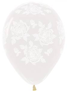 Элегантная роза, кристал прозрачный 12" (Колумбия) 