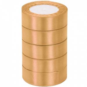 Лента атлас золотая металлик 25 мм*22,85 м в уп. (5 шт.) / 88033484