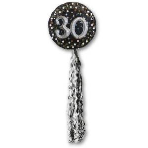 Подвеска-серпантин д/шара бел-черн 86 см./ 1302-0848