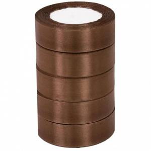 Лента атлас шоколадный 25 мм*22,85 м / 88029710