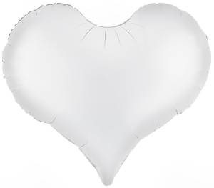 24" Сердце Люкс, Белый сатин/ Китай 26438