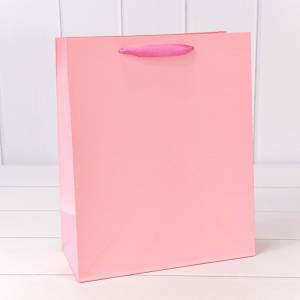 Пакет подарочный 26*32*13 см. Крафт розовый / 000222С/182