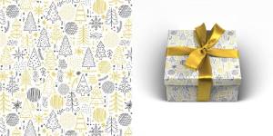 Бумага упак. Абстрактный лес 70*100см (10 листов) /УБ-0713 Optima  