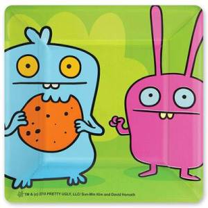 Тарелки "Ugly Dolls" 17см. квадр. 8 шт.