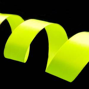 Лента атлас желтый неон 50мм*22,85м