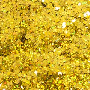 Конфетти фольга Шестиугольники, Золото  0,25см 100 гр./6015265