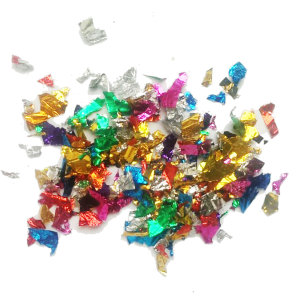 Конфетти для шаров "Мелкая крошка"фольга,разноцветная d=2-4мм., 100 гр.