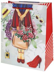 Пакет подарочный L/ППК-3592 26*32*10 см.