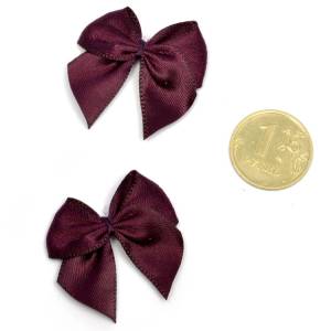 Бантик атласный 1,5 см. сливовое вино / 1509-2774