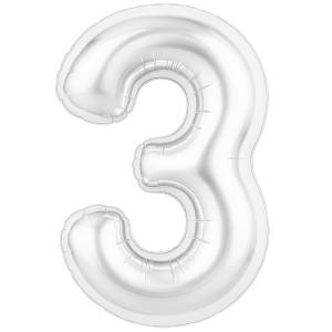 Цифра 3 - 40" Slim Белый блеск (Россия) / 1207-6590