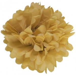 Помпон из бумаги 20 см (золото)