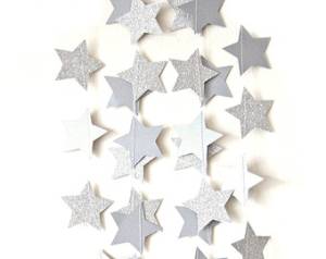 Гирлянда простая "Звезды серебряные" 4м.