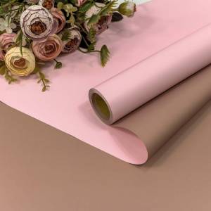 Пленка матовая Розовый/Пыльно-розовый 0,58*10 м. / 1304/15