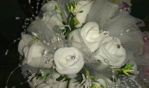 Букет невесты с бусами