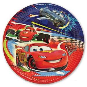 Тарелки "Тачки" 23 см. 8 шт.