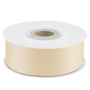 Лента атлас белое золото 25 мм*22,85 м / 25194
