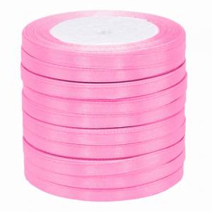 Лента атлас светло-розовая 0,6 мм*22,85 м в уп. (10 шт) / 88043970