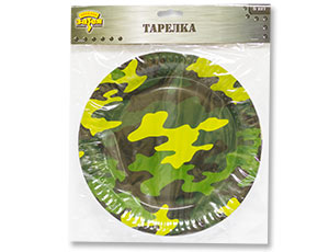 Тарелка "Камуфляж" 17 см 8 шт
