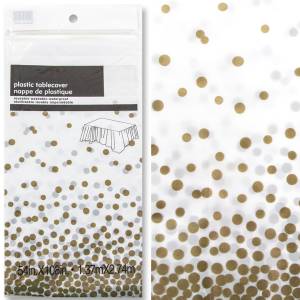 Скатерть "Конфетти Золото" 1,3*2,7 м./6012113