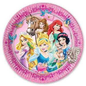 Тарелки "Принцессы и зверушки" 20 см. 8 шт.