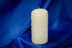Свадебная свеча 12 см, жемчуг, бежев (2527)