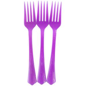 Вилки пластиковые Сиреневые 17 см, 10 шт / 6231250