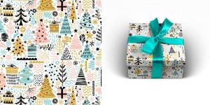 Бумага упак. Елочки 70*100см /УБ-0652