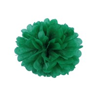 Помпон из бумаги 16 см. (темно-зеленый)