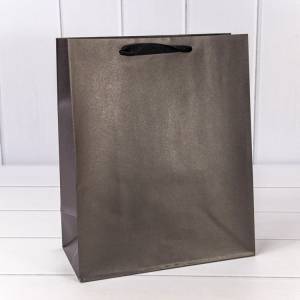 Пакет подарочный 26*32*13 см. Крафт черный / 000222С/11