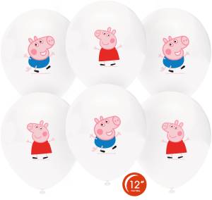 12" Свинка Пеппа и Джордж, белый пастель (Турция)/501129