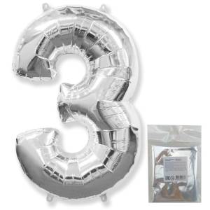 Цифра "3" - серебро в упак/ Flexmetal 1207-3065