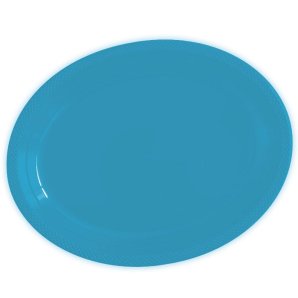 Тарелки сервировочные пластиковые 32*25 см "Делюкс" Карибы/5 шт (Колумбия)