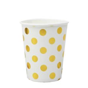 Стаканы Горох золотой на белом 260 мл / 6 шт.