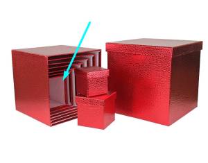 Коробка Текстура кожи красная 12,5*12,5*12,5