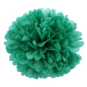 Помпон из бумаги 16 см. (изумруд)