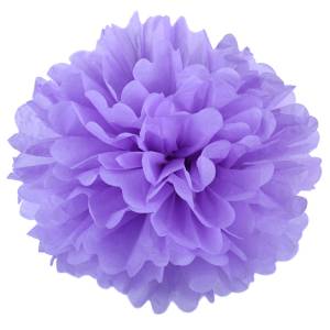 Помпон из бумаги 20 см (сиреневый)