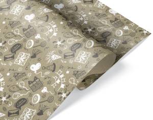 Крафт-бумага С Днем Рождения (веселый праздник) 0,6*10 м./ 2050778