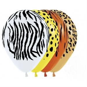 Джунгли (4 дизайна), пастель ассорти 12" 50 шт.(Колумбия)