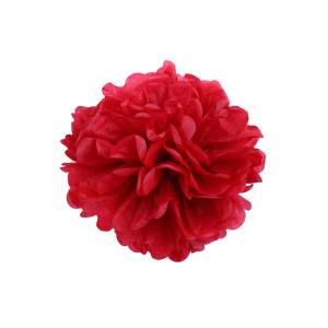 Помпон из бумаги 20 см (красный)