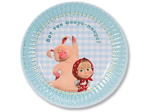 Тарелка бум. "Маша и Медведь Ромашки" 17 см, 6 шт. 1502-3181