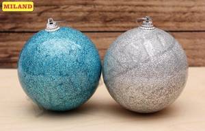 Набор шаров "Жемчужина" 8 см, 6 шт СЕРЕБРЯНЫЙ/ГОЛУБОЙ