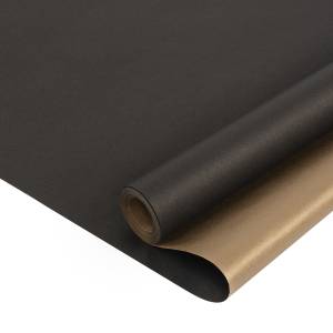 Уп. бумага крафт Черный/Золото 0,68*10 м. / 210771