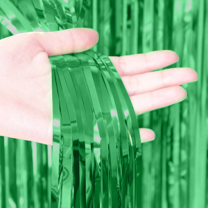 Занавес "Дождик" светло-зеленый металлик 100*200 см (Китай) 6015394