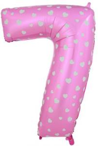 Цифра "7" - розовая/ Китай