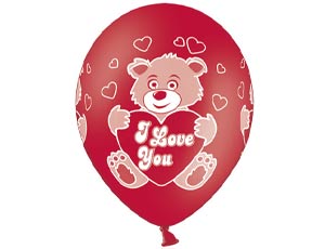 Мишка ILY, пастель 14"             