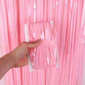 Занавес "Дождик Макаронс" Нежно-розовый 2м*1м (Китай) 20481-КТ