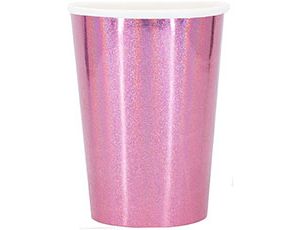 Стакан гологр розовый 250мл 6шт 1502-4084
